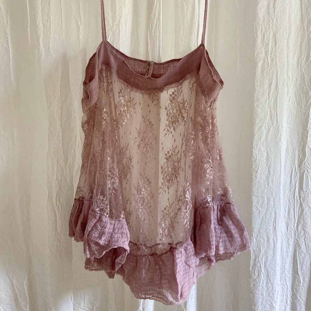 Intimately Free People Lace Spaghetti Strap, size large